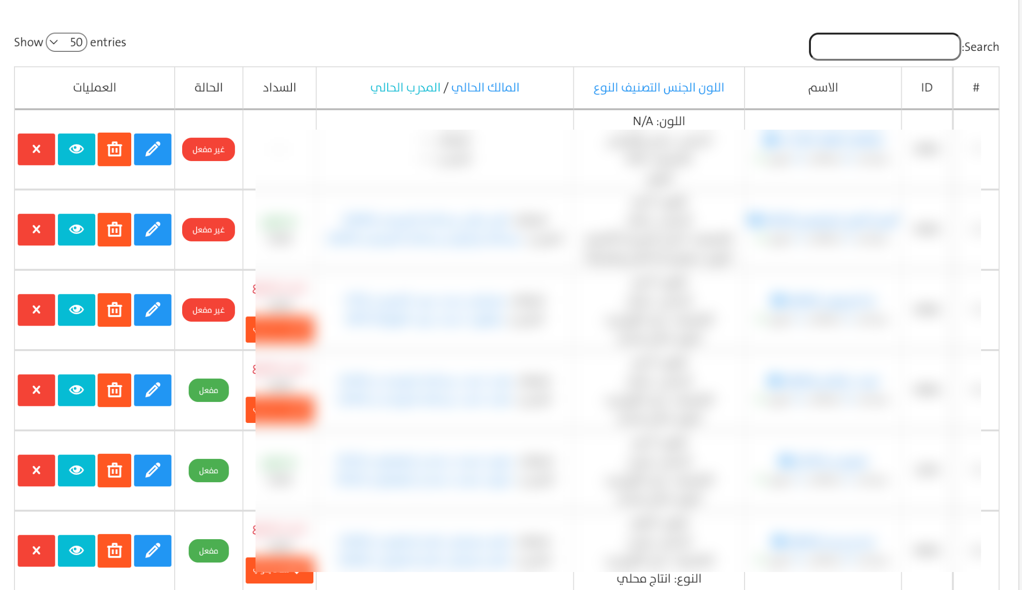 قائمة الجياد